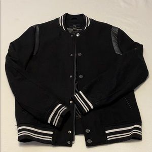 H&M black varsity jacket